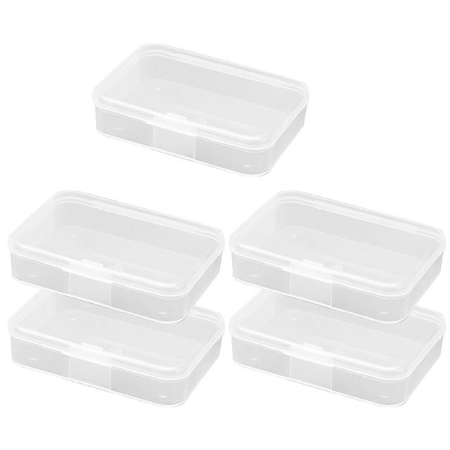 5 Pcs Small Plastic Storage Containers Lids Bins Parts Bead Clear Beads  Craft Organizing Multifunction Mini Case - AliExpress